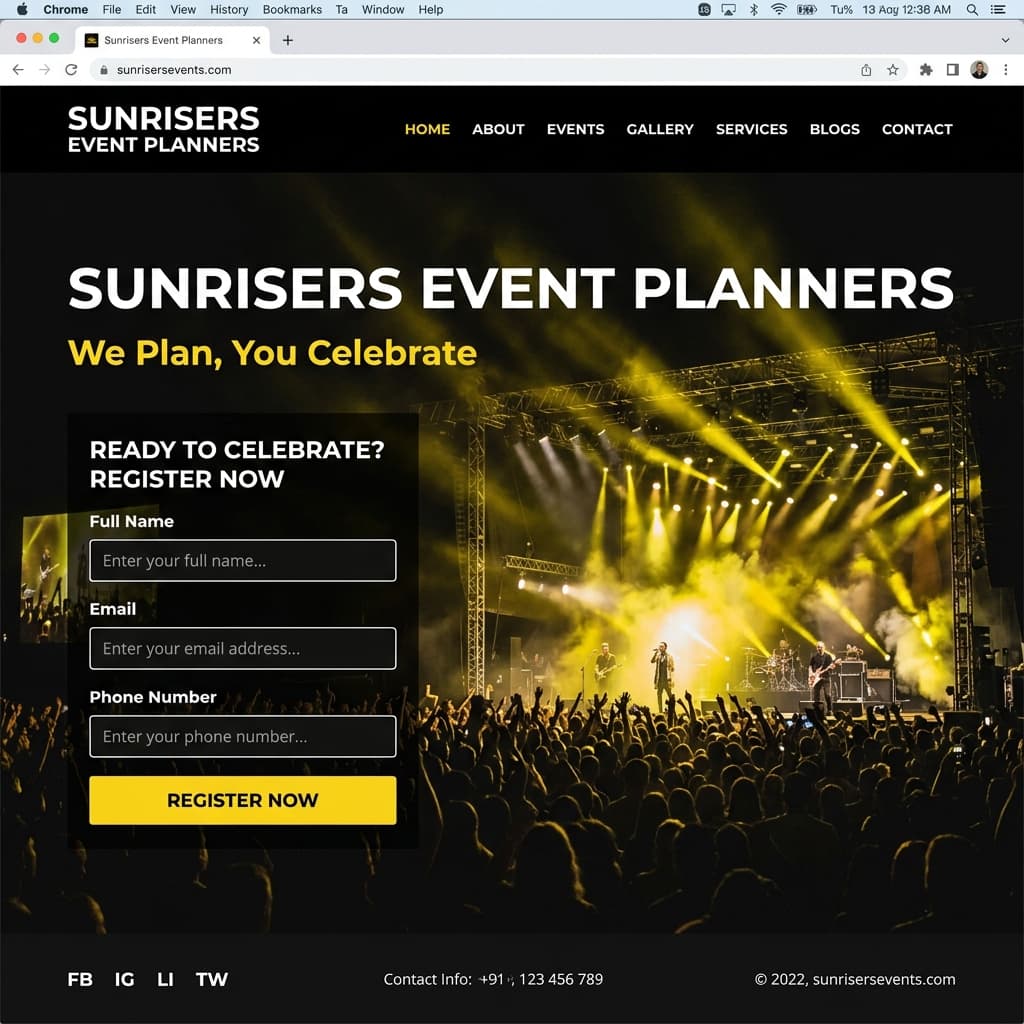 Sunrisers Events screenshot